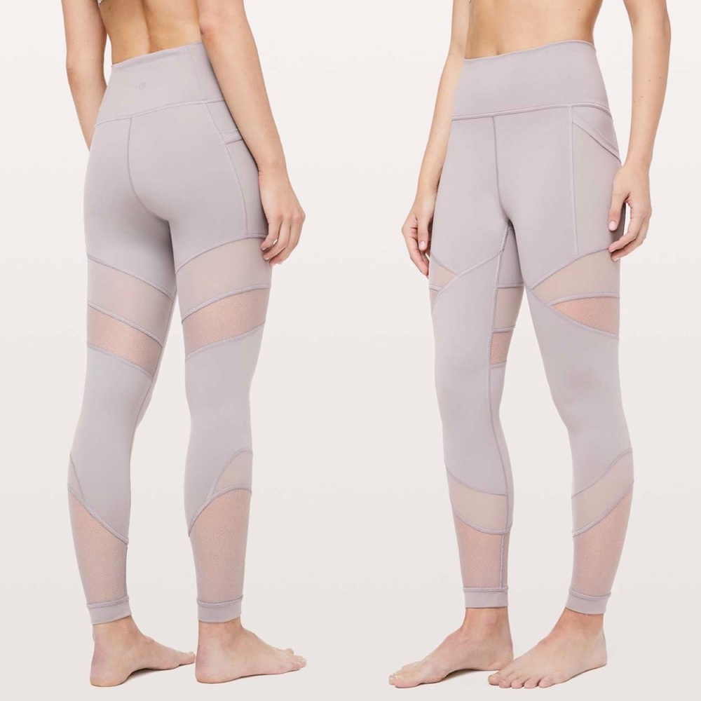 Lululemon Forget The Sweat Tight *25" High Waist Leggings in Dark Chrome FLAW